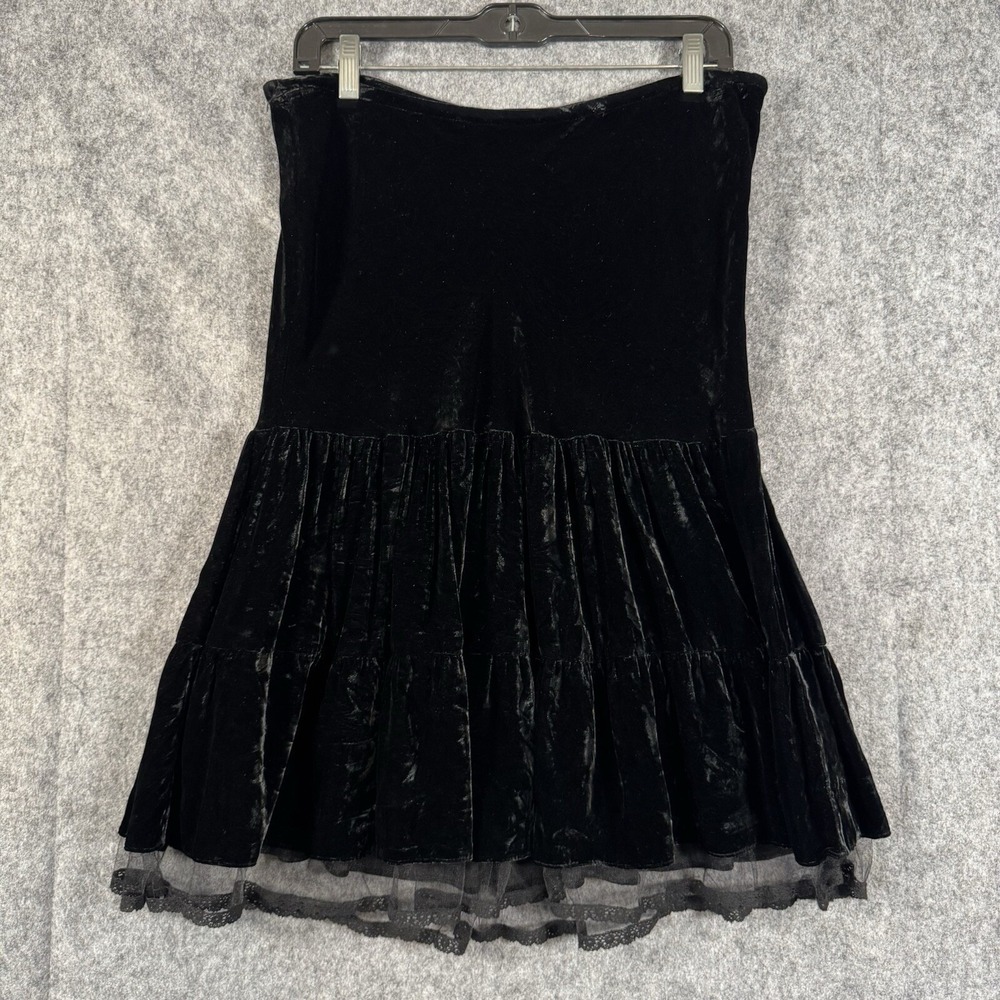 ULF Andersson Velvet Silk Flare Skirt Womens Medium Fairy Whimsigoth Witchy Vamp